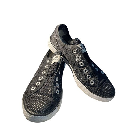 Converse All Star Unisex size Women 8 Men 6 Black Slip-On Mesh Sneakers  Shoes - Picture 1 of 8